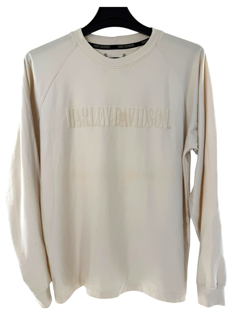 Harley-Davidson Sweatshirt Mens Medium Crewneck Pullover Embroidered Logo White